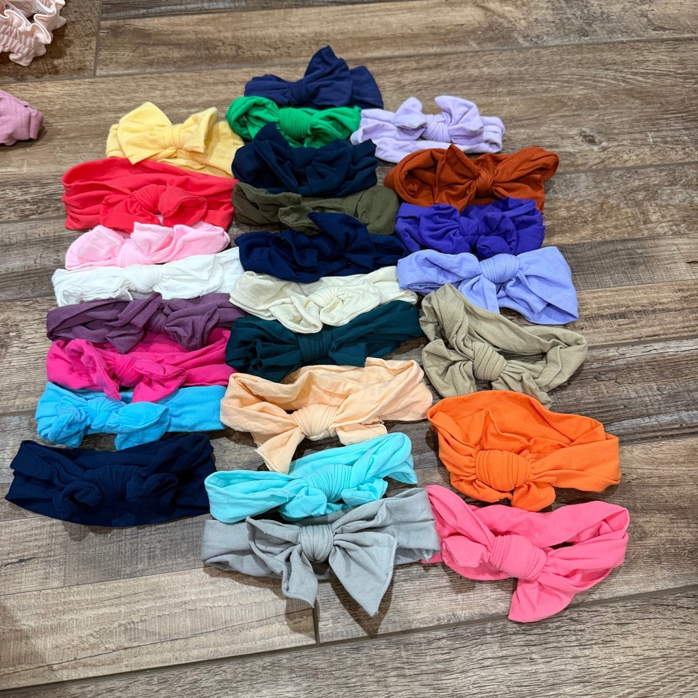 Baby Girl Headband Bows Soft Stretchy‎ Nylon Fabric Toddler Infant Accessories t